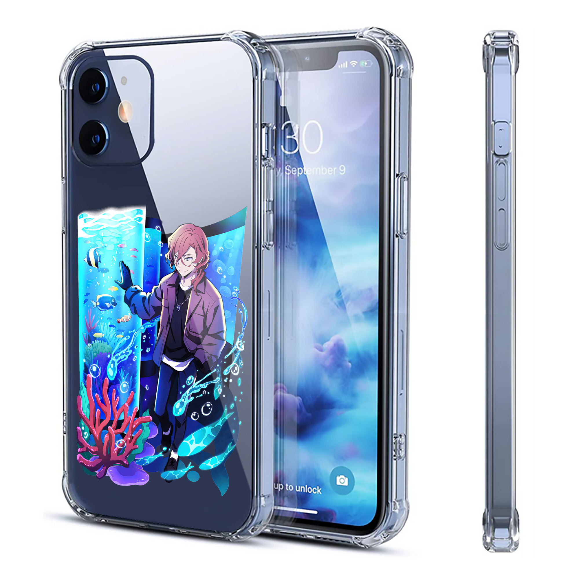 （画像用） 文豪ストレイドッグス Bungo Stray Dogs 【iPhone 12シリーズ対応】透明スマホケース（クリアソフトケース）